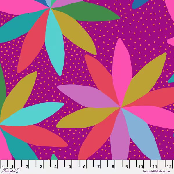 PWAH127.MAITAI CARTWHEELS MAI TAI FLOWERS by Anna Maria Sold by the Half Yard