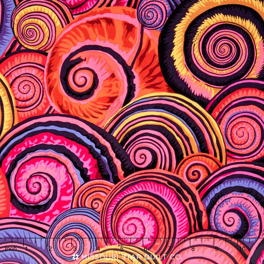 Spiral Shells - Red Kaffe Fassett Collective Stash