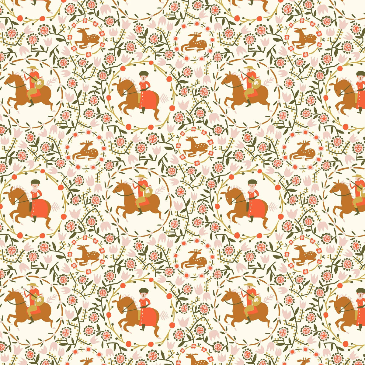 Little House Cottons Afternoon Trot Tomato