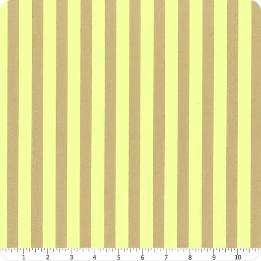 Neon Tent Stripe MOONBEAM Yellow Tula Pink Sold by the Half Yard