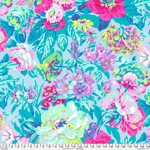 Kaffe Fassett Collective Pastel Voluptuous 108" Wide Sateen Yardage SKU #QBPJ007-PASTEL