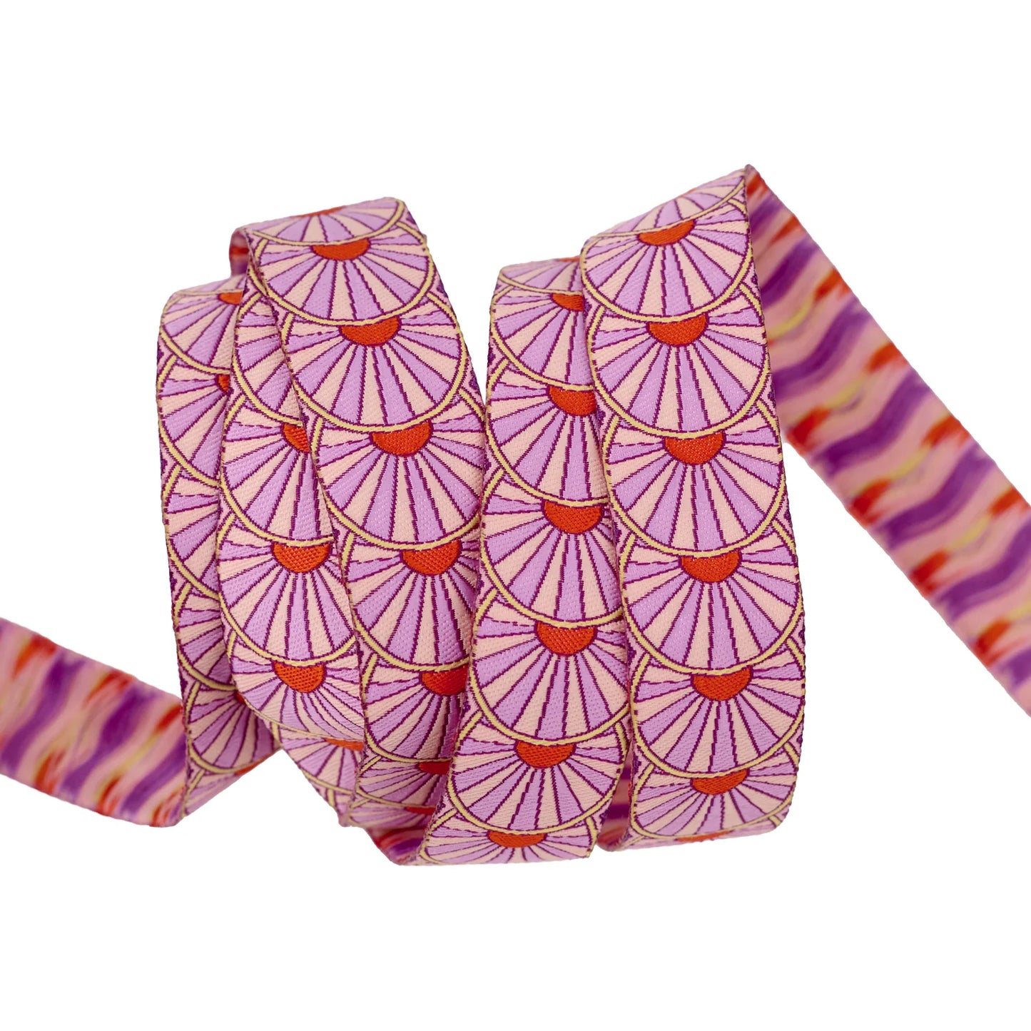 SUNRISE IN ORANGE - 7/8" WIDTH - MYTHICAL BY STACY PETERSON Ribbon by the yard Renaissance Ribbons