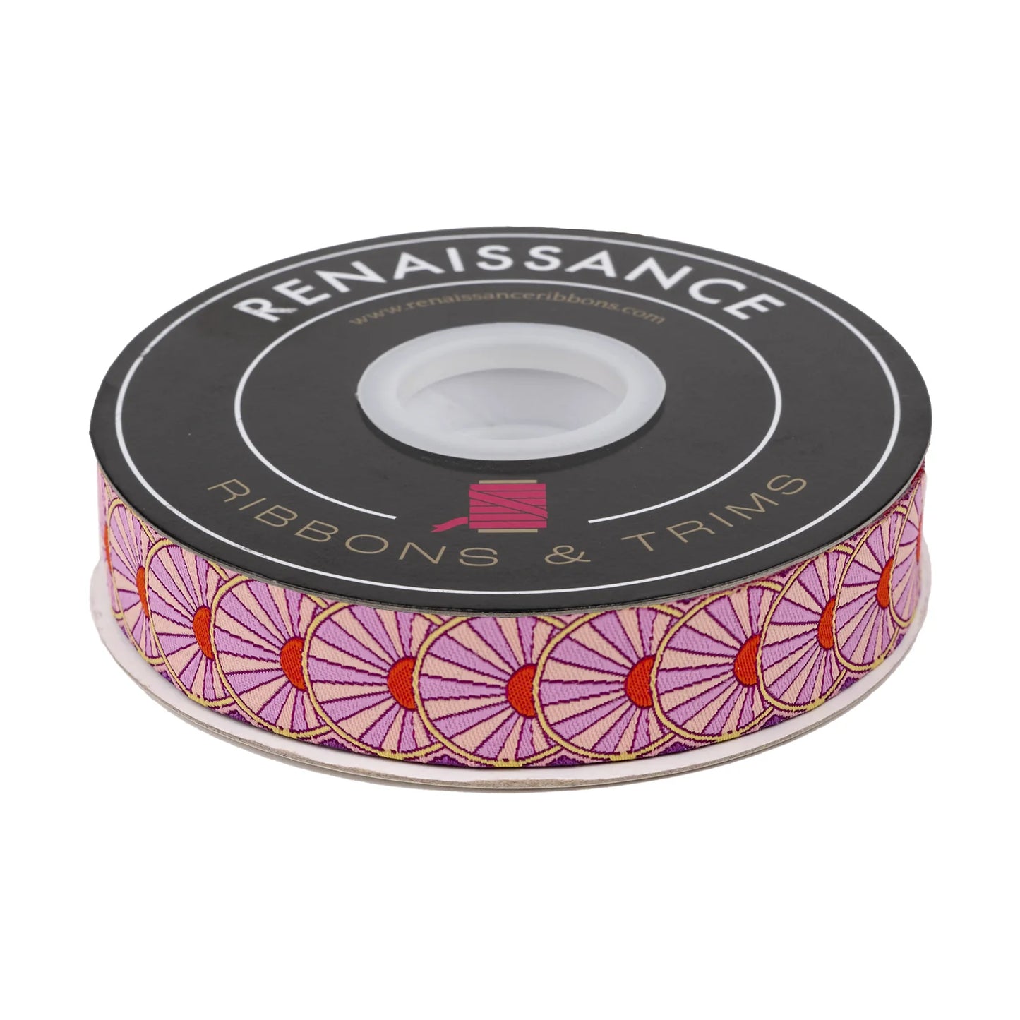 SUNRISE IN ORANGE - 7/8" WIDTH - MYTHICAL BY STACY PETERSON Ribbon by the yard Renaissance Ribbons