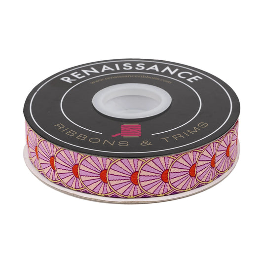 SUNRISE IN ORANGE - 7/8" WIDTH - MYTHICAL BY STACY PETERSON Ribbon by the yard Renaissance Ribbons