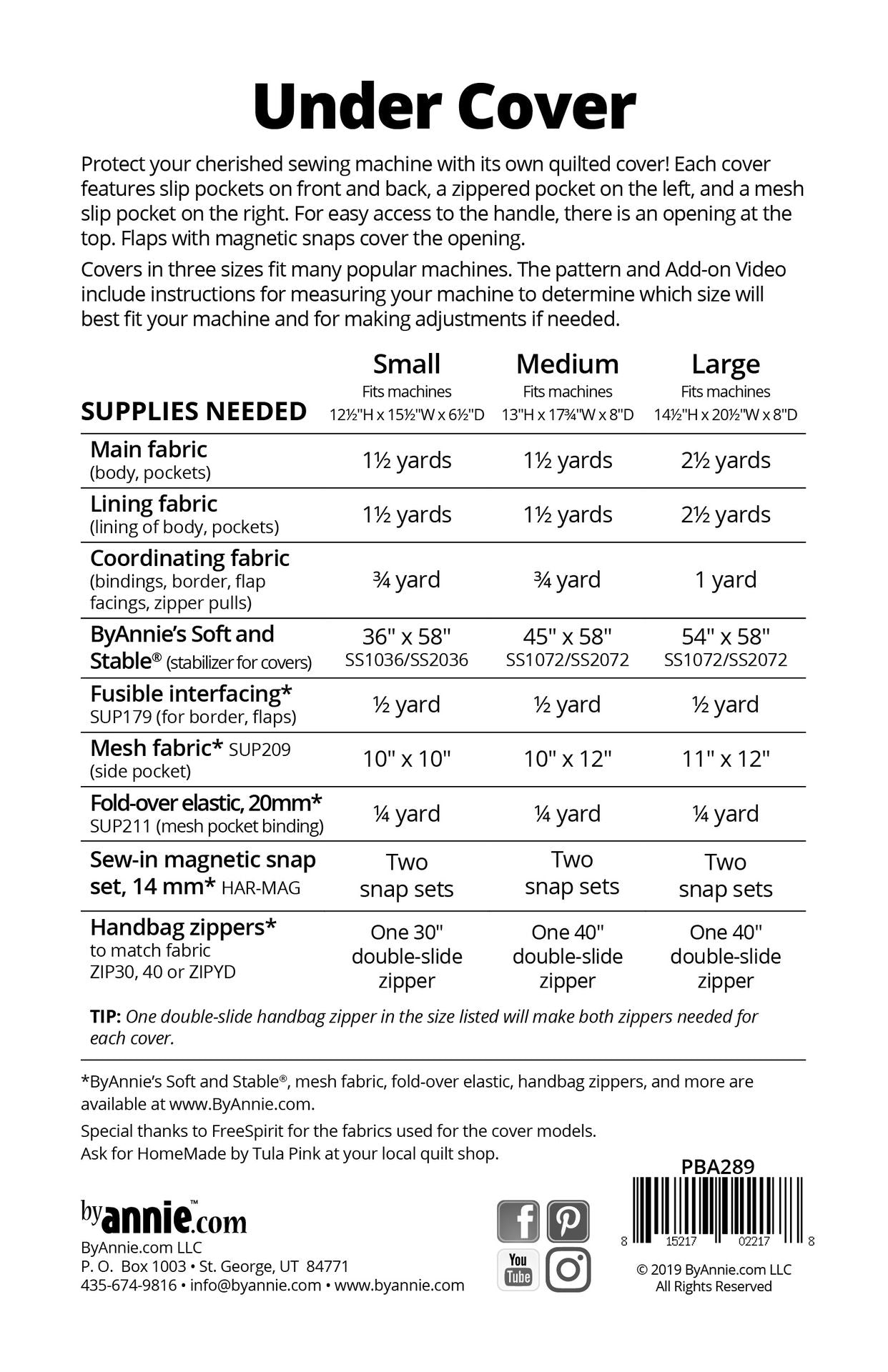 Under Cover Bag Sewing Pattern By Annie